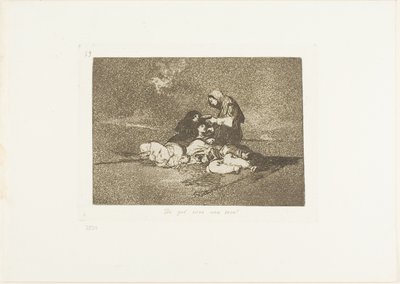 Mitä hyötyä kupista on?, levy 59 julkaisusta The Disasters of War tekijältä Francisco Jose de Goya y Lucientes