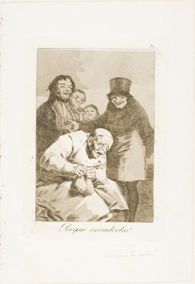 Miksi piilottaa ne?, levy 30 Los Caprichosista tekijältä Francisco Jose de Goya y Lucientes