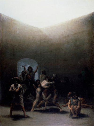 Piha Lunaticsin kanssa tekijältä Francisco Jose de Goya y Lucientes