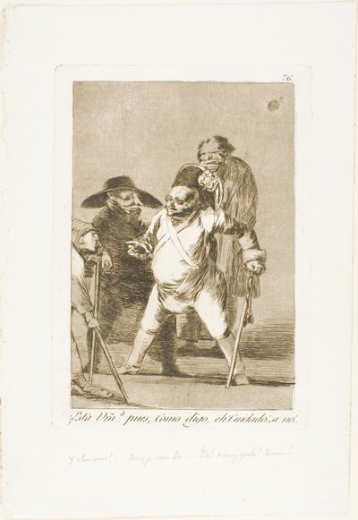 Sinä ymmärrät? ... no, kuten sanon... eh! Varo! muuten..., levy 76 Los Caprichosista tekijältä Francisco Jose de Goya y Lucientes