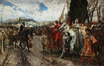 Granadan antautuminen vuonna 1492, 1882 tekijältä Francisco Pradilla y Ortiz