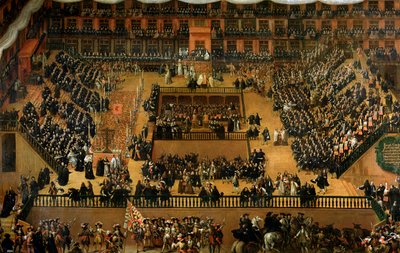 Auto de Fe Plaza Mayorilla, Madrid, 1683 tekijältä Francisco Rizi