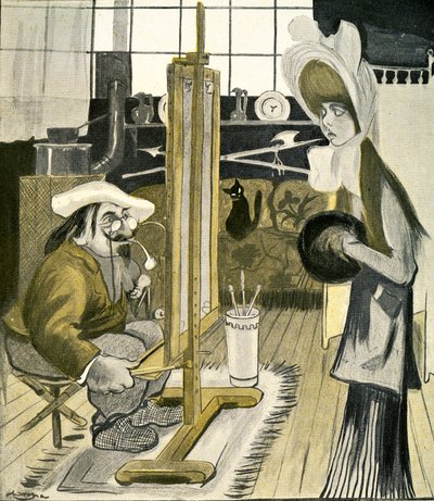Nuori englantilainen nainen poseeraa ranskalaiselle taiteilijalle, 1903 tekijältä Francisco Sancha y Lengo