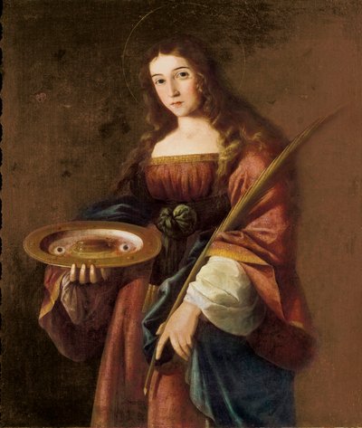 Pyhä Lucy tekijältä Francisco de (circle of) Zurbaran