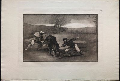 Härkätaistelut: Toinen tapa metsästää jalan tekijältä Francisco de Goya