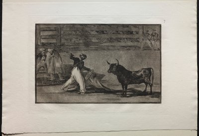 Härkätaistelut: Harpuunien tai lippujen alkuperä tekijältä Francisco de Goya