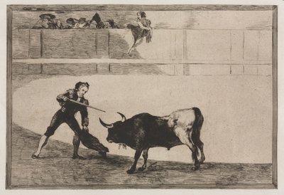 Härkätaistelut: Pedro Romeo tappaa pysäytetyn härän tekijältä Francisco de Goya