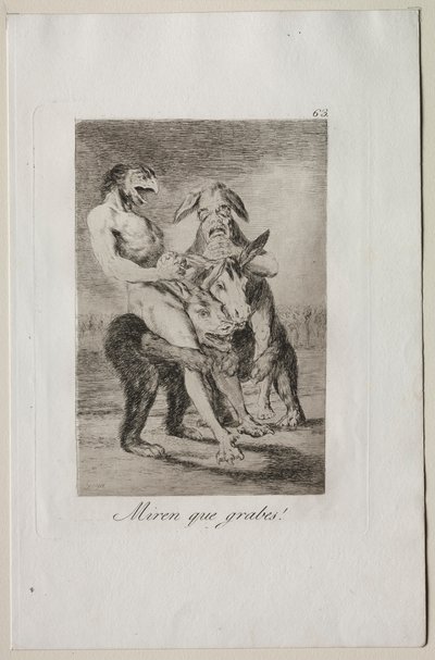 Caprices: Katso kuinka juhlallisia he ovat!. tekijältä Francisco de Goya