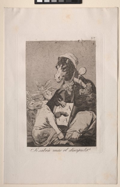 Caprices: Eikö oppilas tiedä enemmän? tekijältä Francisco de Goya
