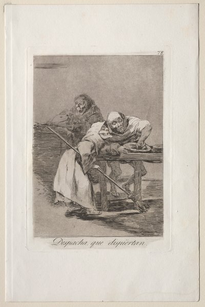 Caprichos: Ole nopea, he heräävät. tekijältä Francisco de Goya