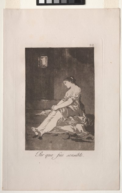 Caprichos: Koska hän oli herkkä. tekijältä Francisco de Goya