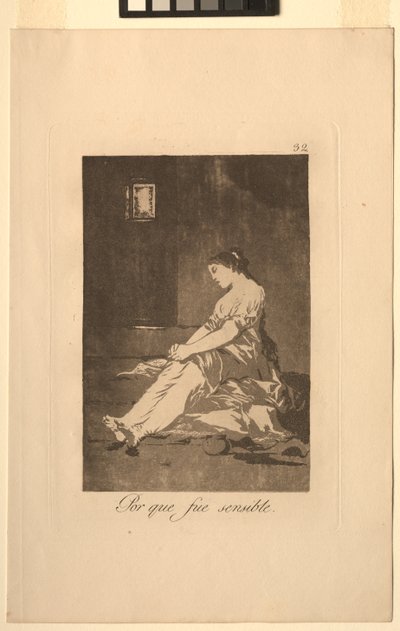 Caprichos: Koska hän oli herkkä.. tekijältä Francisco de Goya