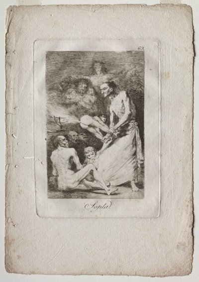 Caprichos: Blow, 1799. tekijältä Francisco de Goya