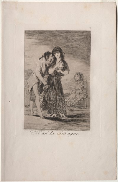 Caprichos: Siltikään hän ei voi saada häntä ulos. tekijältä Francisco de Goya