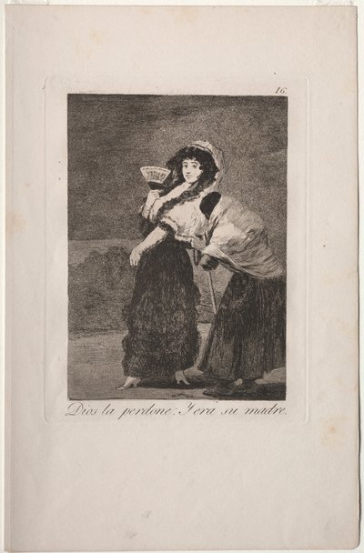 Caprichos: Taivaan tähden: ja se oli hänen äitinsä.. tekijältä Francisco de Goya