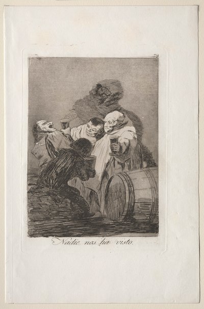Caprichos: Kukaan ei ole nähnyt meitä. tekijältä Francisco de Goya
