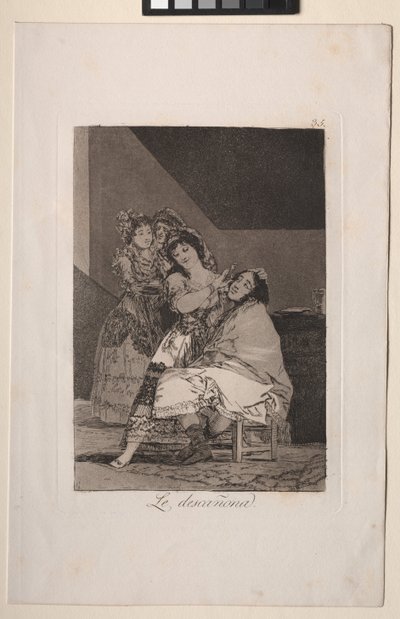 Caprichos: Hän fleesee hänet tekijältä Francisco de Goya