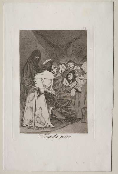 Caprichos: Niele se, koira! tekijältä Francisco de Goya