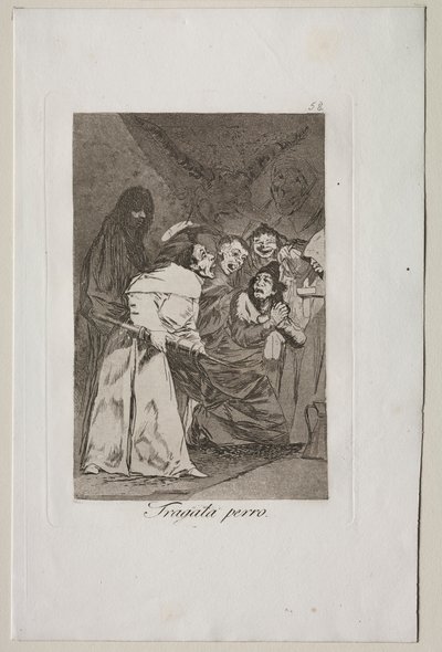 Caprichos: Niele se, koira!. tekijältä Francisco de Goya