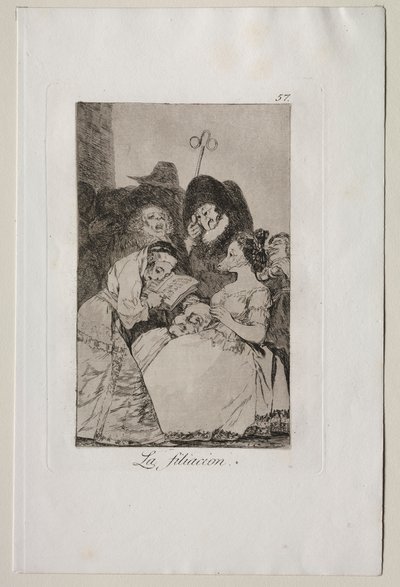 Caprichos: The Filiation. tekijältä Francisco de Goya