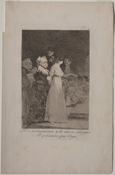 Caprichos: He sanovat kyllä ja antavat kätensä ensimmäiselle tulijalle. tekijältä Francisco de Goya