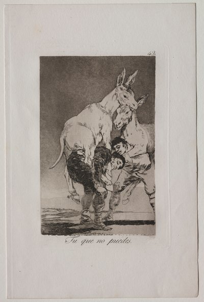 Caprichos: Sinä, joka ei osaa. tekijältä Francisco de Goya