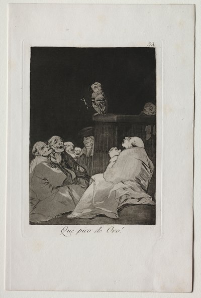 Caprichos: Mikä kultanokka! tekijältä Francisco de Goya