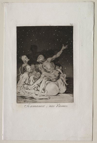 Caprichos: Kun päivä koittaa, olemme poissa tekijältä Francisco de Goya