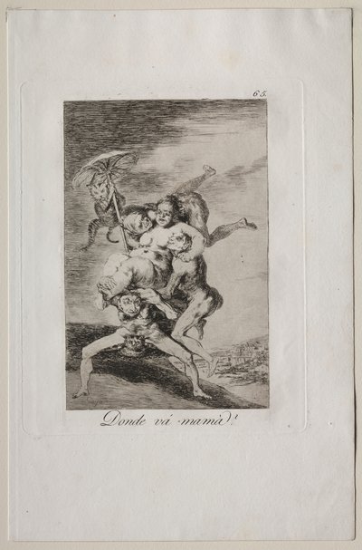 Caprichos: Minne äiti on menossa? tekijältä Francisco de Goya