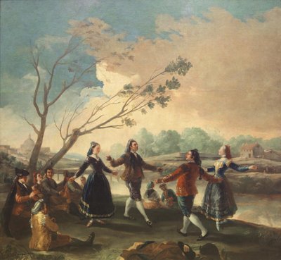 Tanssi Manzanares-joen rannalla, 1777 tekijältä Francisco de Goya