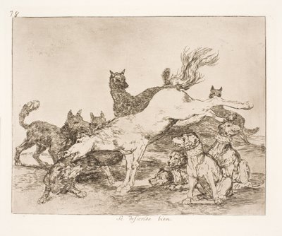 He puolustavat itseään hyvin (78) tekijältä Francisco de Goya