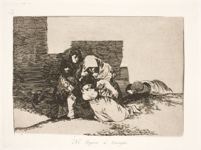 He tulivat liian myöhään (52) tekijältä Francisco de Goya