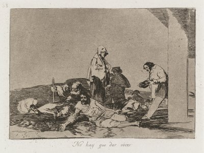 Sodan katastrofit: Pl. 58, turha huutaa, 1810-1813. tekijältä Francisco de Goya