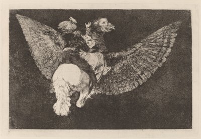 Erilainen volante (Flying Folly) tekijältä Francisco de Goya