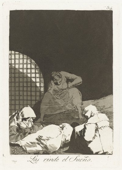 Oven slaap overvalley Unelma tekee ne (otsikko esineessä) Los Caprichos (sarjan nimi) tekijältä Francisco de Goya