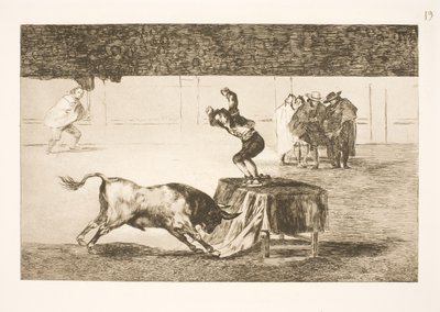 Toinen hullu teko (Martincho) samalla areenalla (Saragossa) tekijältä Francisco de Goya