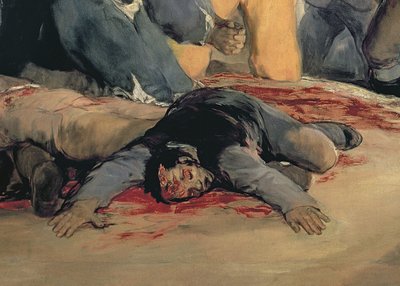 Madridin puolustajien teloitus, 3. toukokuuta 1808, 1814 öljy kankaalle yksityiskohta numerosta 507 tekijältä Francisco de Goya