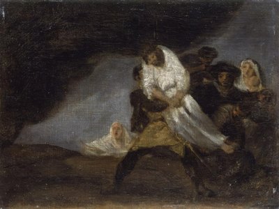F.de Goya, Erhängter Mönch / Gemälde tekijältä Francisco de Goya