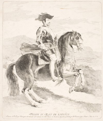 Philip IV, Espanjan kuningas, hevosen selässä tekijältä Francisco de Goya