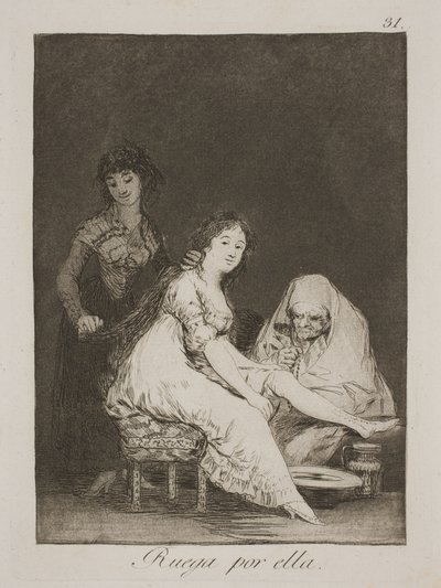 Hän rukoilee hänen puolestaan tekijältä Francisco de Goya