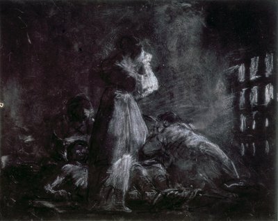 Vankilan sisätilat tekijältä Francisco de Goya