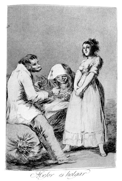 On parempi olla laiska, 1799 tekijältä Francisco de Goya