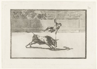 Juanito Apiñani Madridin areenalla Juanito Apiñanin keveys ja rohkeus Madridissa Härkätaistelut (sarjan nimi) Stierenvechten (sarjan nimi) tekijältä Francisco de Goya