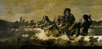 ""Les moires"" (les Parques) Atropos (Kohtalot) Francisco Goyan (1746-1828) maalaus 1820-1823 Koko 123x266 cm Museo del Prado, Madrid tekijältä Francisco de Goya