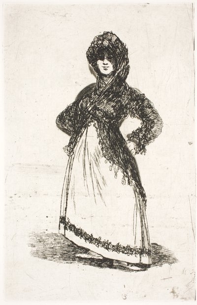 Maja seisomassa tekijältä Francisco de Goya