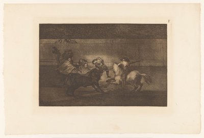 Mies pantiin härän sarveen Mort de Pepe Illo Härkätaistelut (sarjan nimi) La Taureaumachie (sarjan nimi) La Tauromaquia (sarjan nimi) tekijältä Francisco de Goya