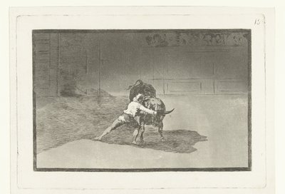 Martincho in gevecht met een stier Kuuluisa Martincho laittaa banderilloja tauolle Stierenvechten (sarjan nimi) Härkätaistelut (sarjan nimi) tekijältä Francisco de Goya