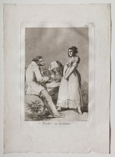 Ochenta Caprichos: On parempi olla laiska, 1793-1798. tekijältä Francisco de Goya