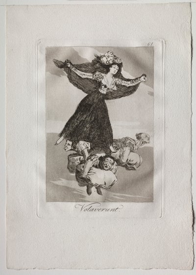 Ochenta Caprichos: Volaverunt, 1793-1798. tekijältä Francisco de Goya