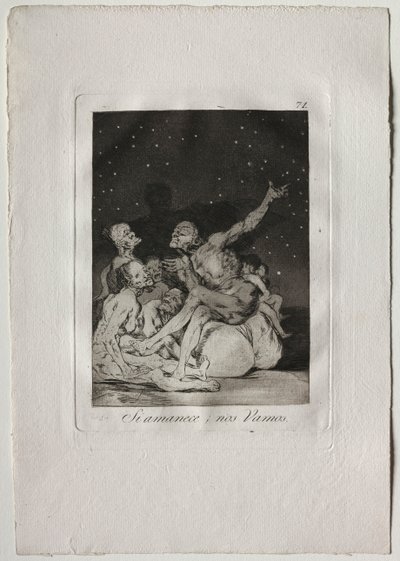 Ochenta Caprichos: Kun päivä koittaa, olemme pois, 1793-1798. tekijältä Francisco de Goya
